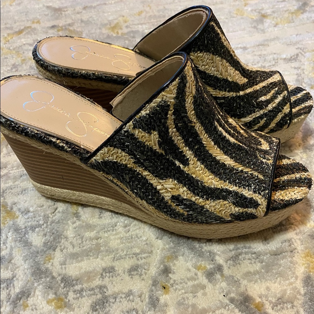 NWOT Jessica Simpson Womens Monrah Wedge Sandals